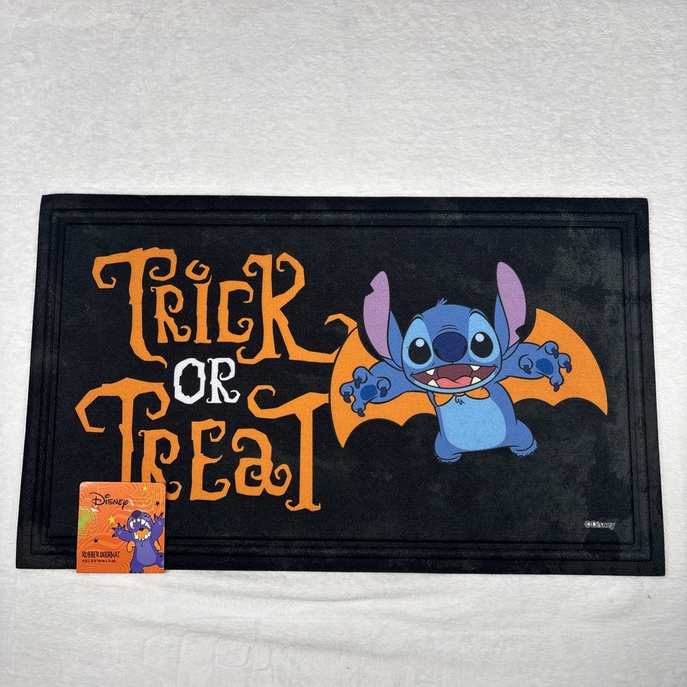 Disney Halloween Lilo & Stitch Rubber Doormat 18" X 30" New **SEE DESCRIPTION**
